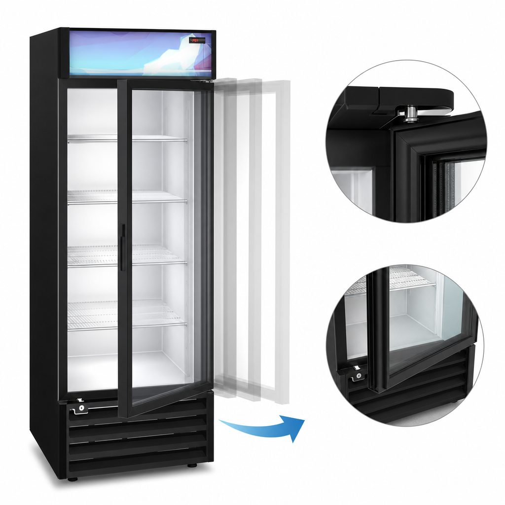Self-Closing Glass Door