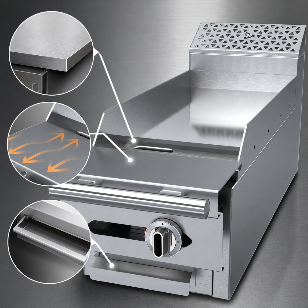 1-Inch Thick Steel Griddle Plate