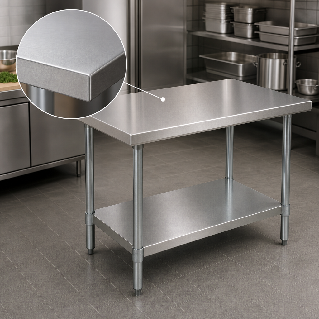 16-Gauge T-304 Stainless Steel Top
