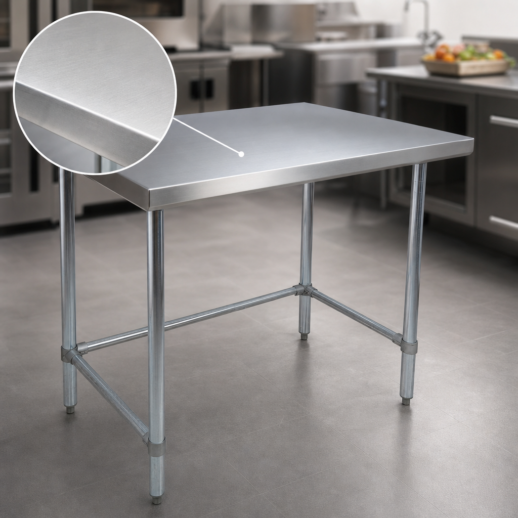 16-Gauge 304 Stainless Steel Top