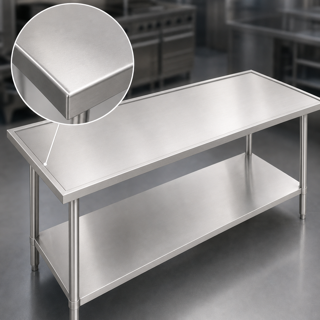 14-Gauge 304 Stainless Steel Top