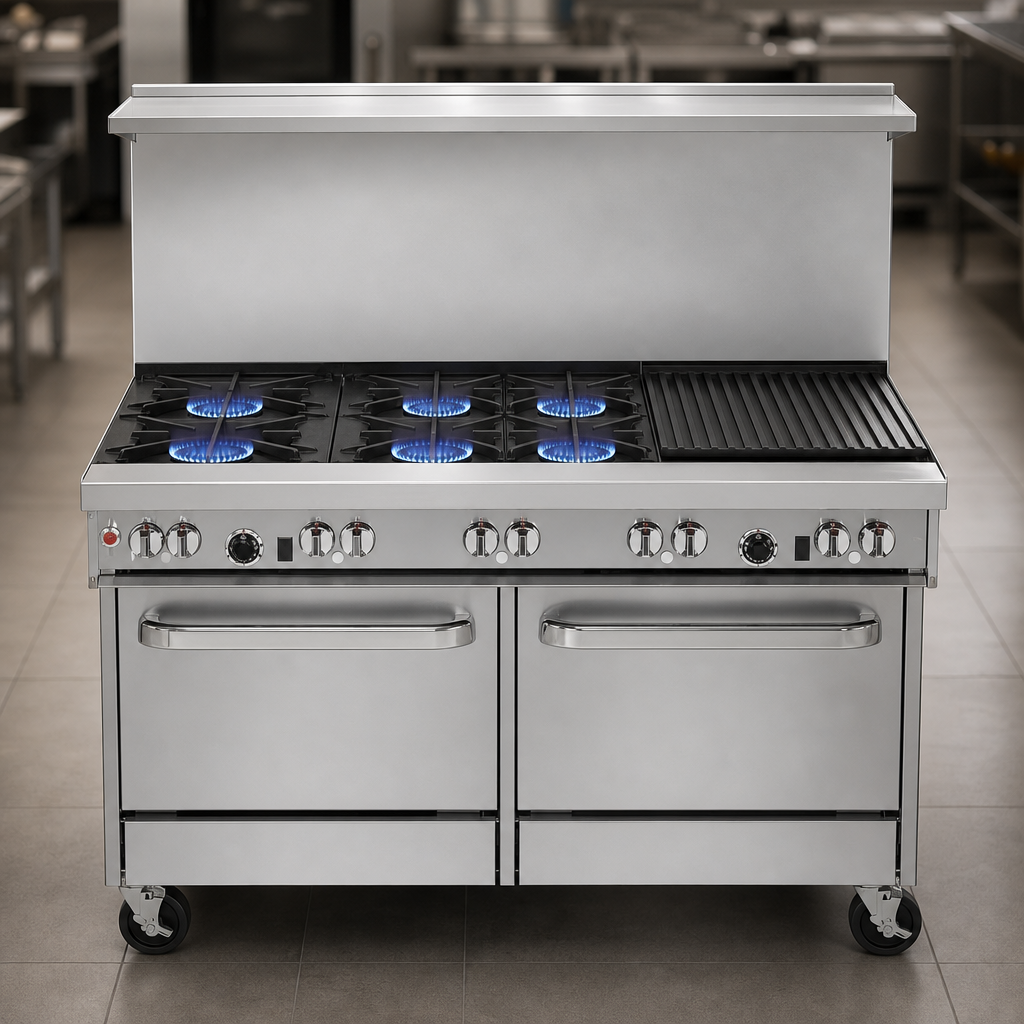 Four Non-Clog Open Burners