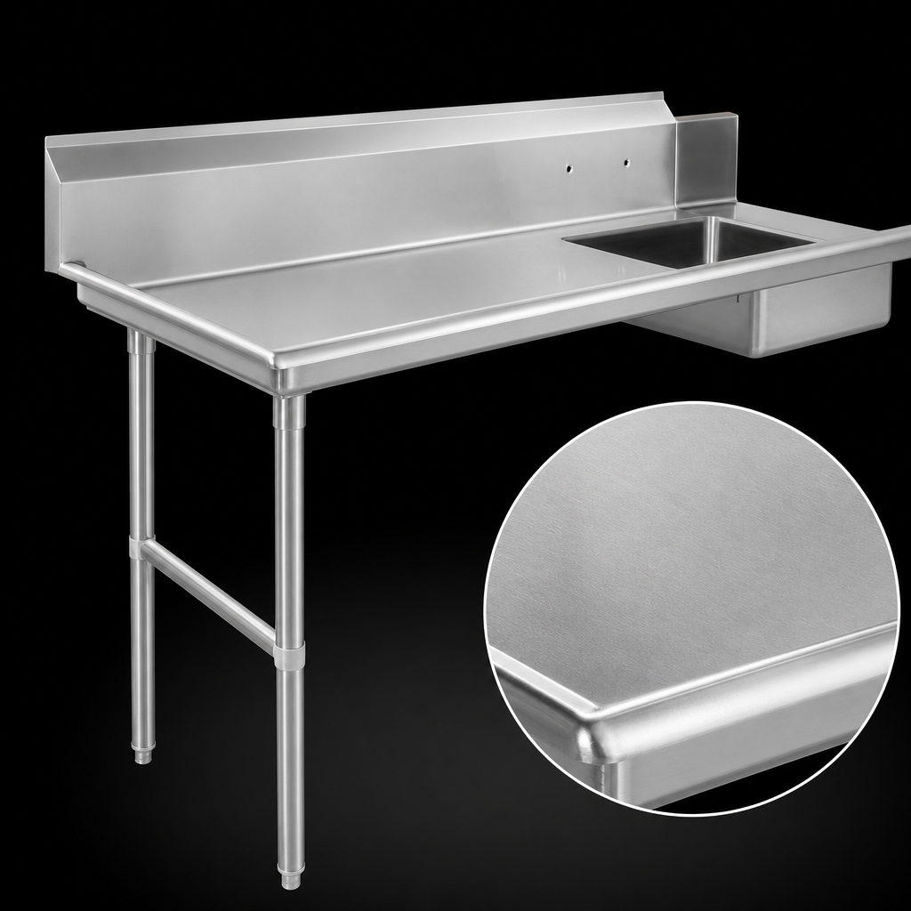 16-Gauge 304 Stainless Steel Top