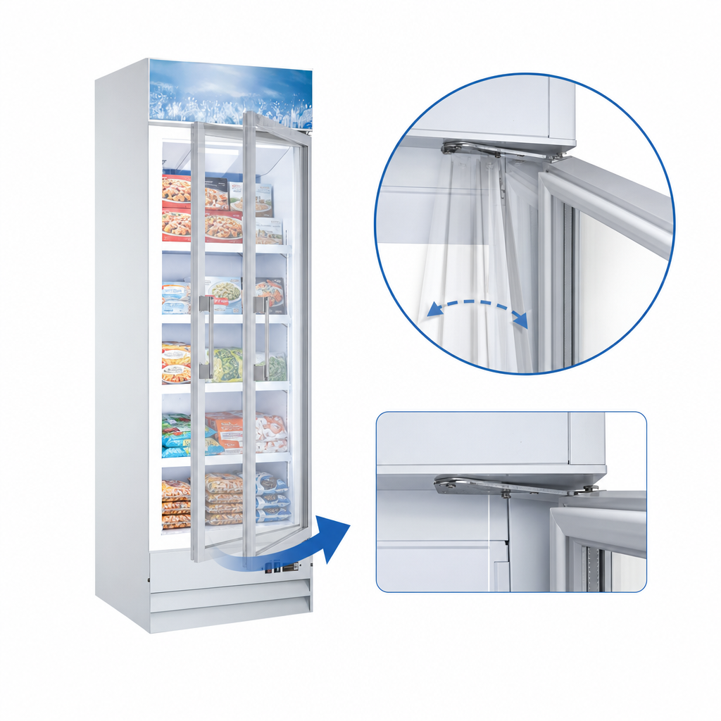 Self-Closing Hinged Glass Door