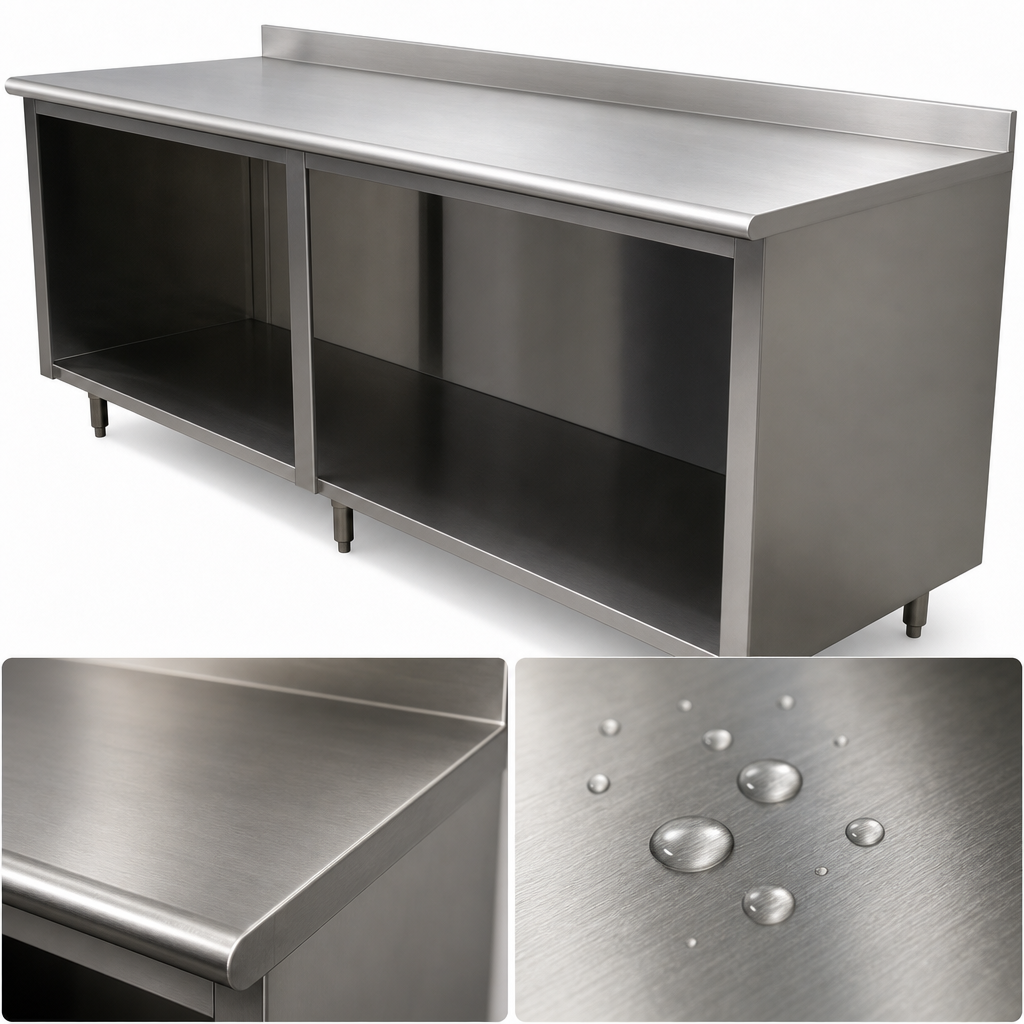 16-Gauge 304 Stainless Steel Top