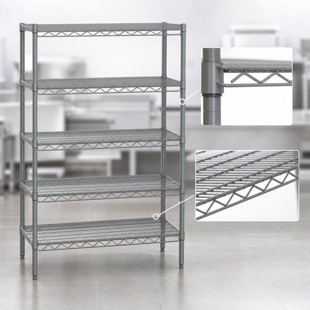 Patented QuadTruss Wire Shelves