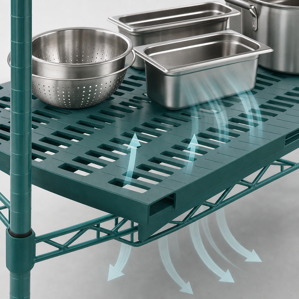 Louvered Shelf Surface