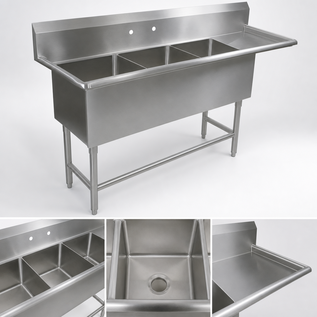 Three-Compartment Sink Layout