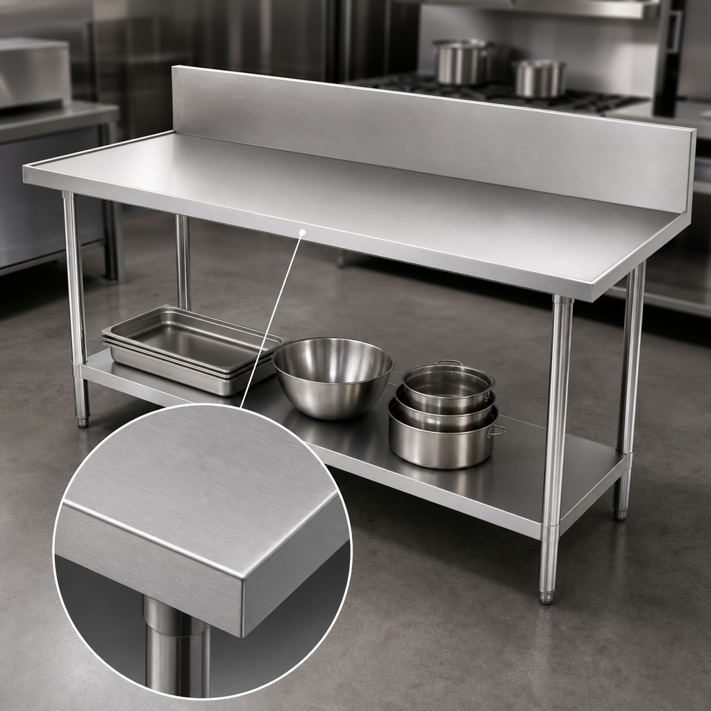 14-Gauge 304 Stainless Steel Top