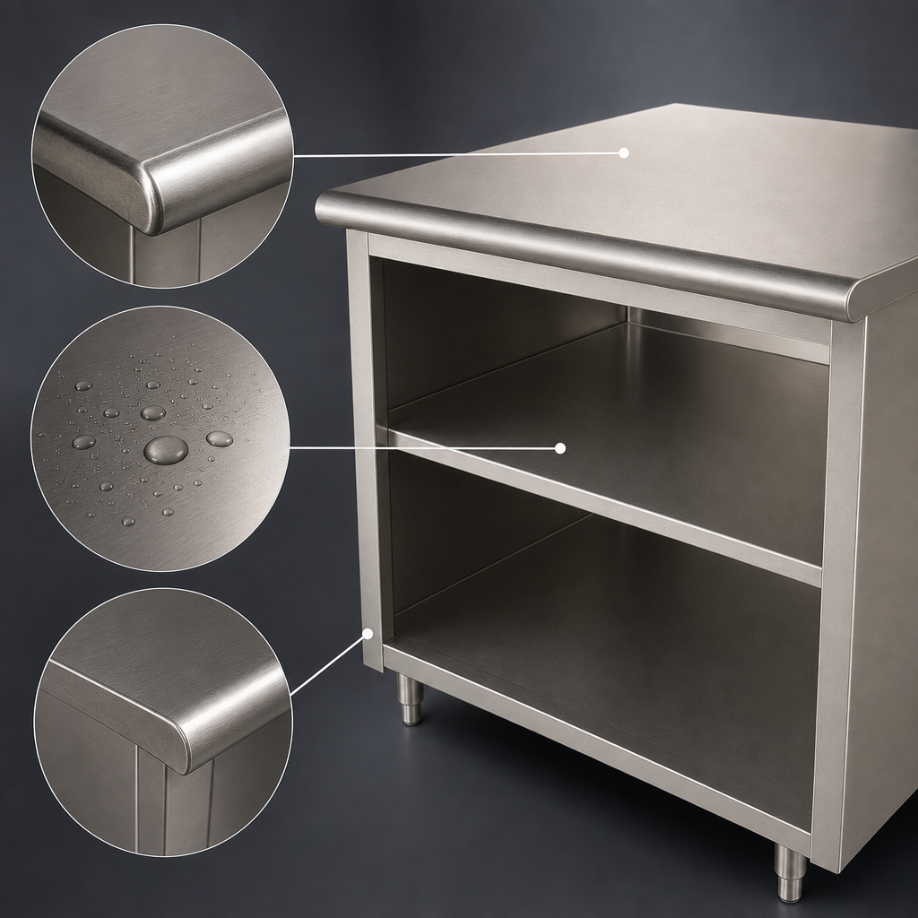 14-Gauge 304 Stainless Steel Top