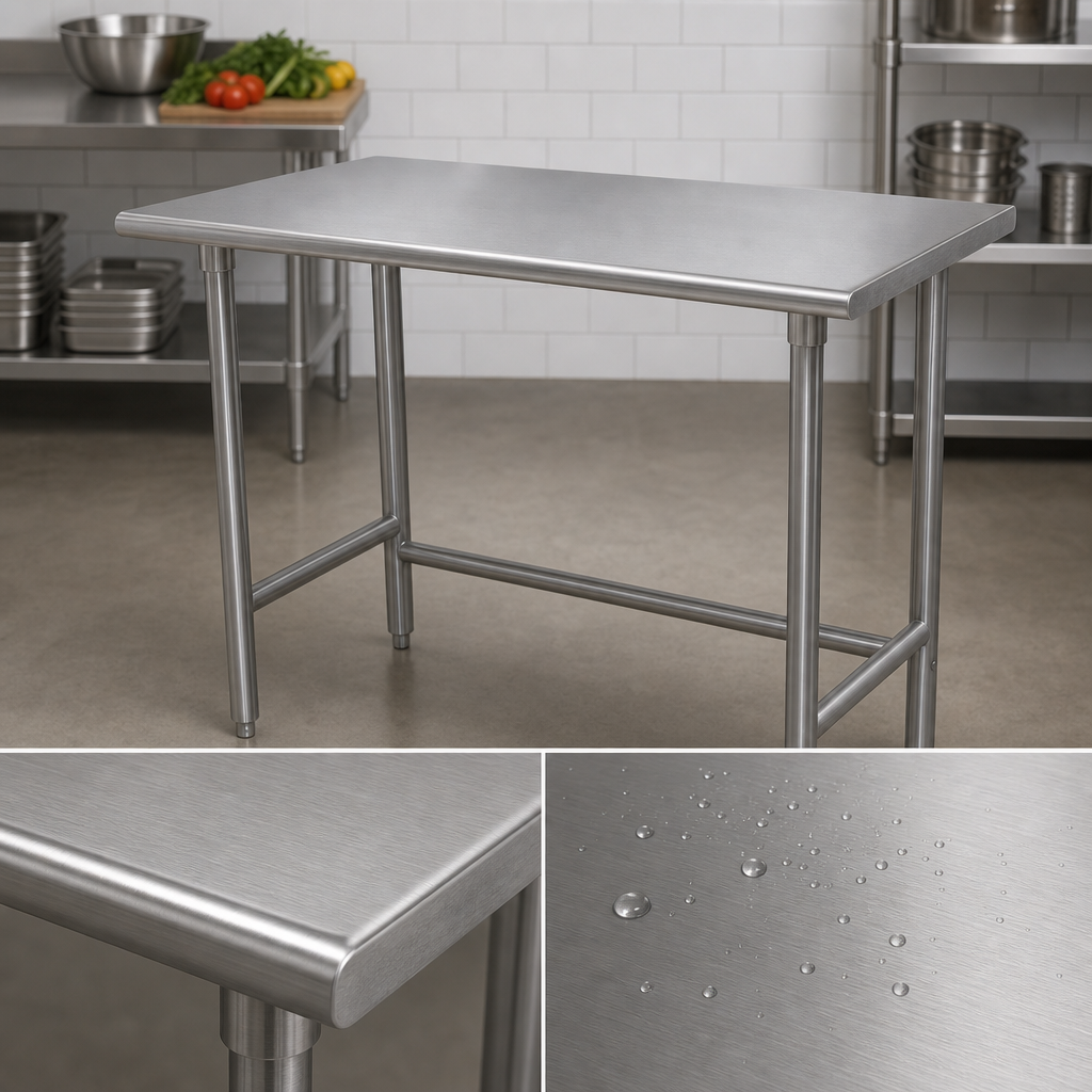 16-Gauge 304 Stainless Steel Top