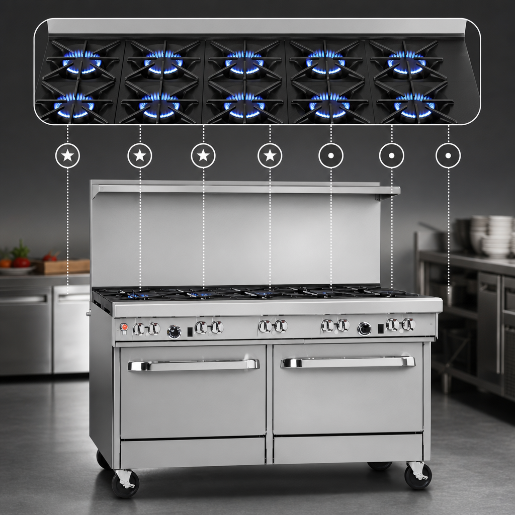 10 Open Burners