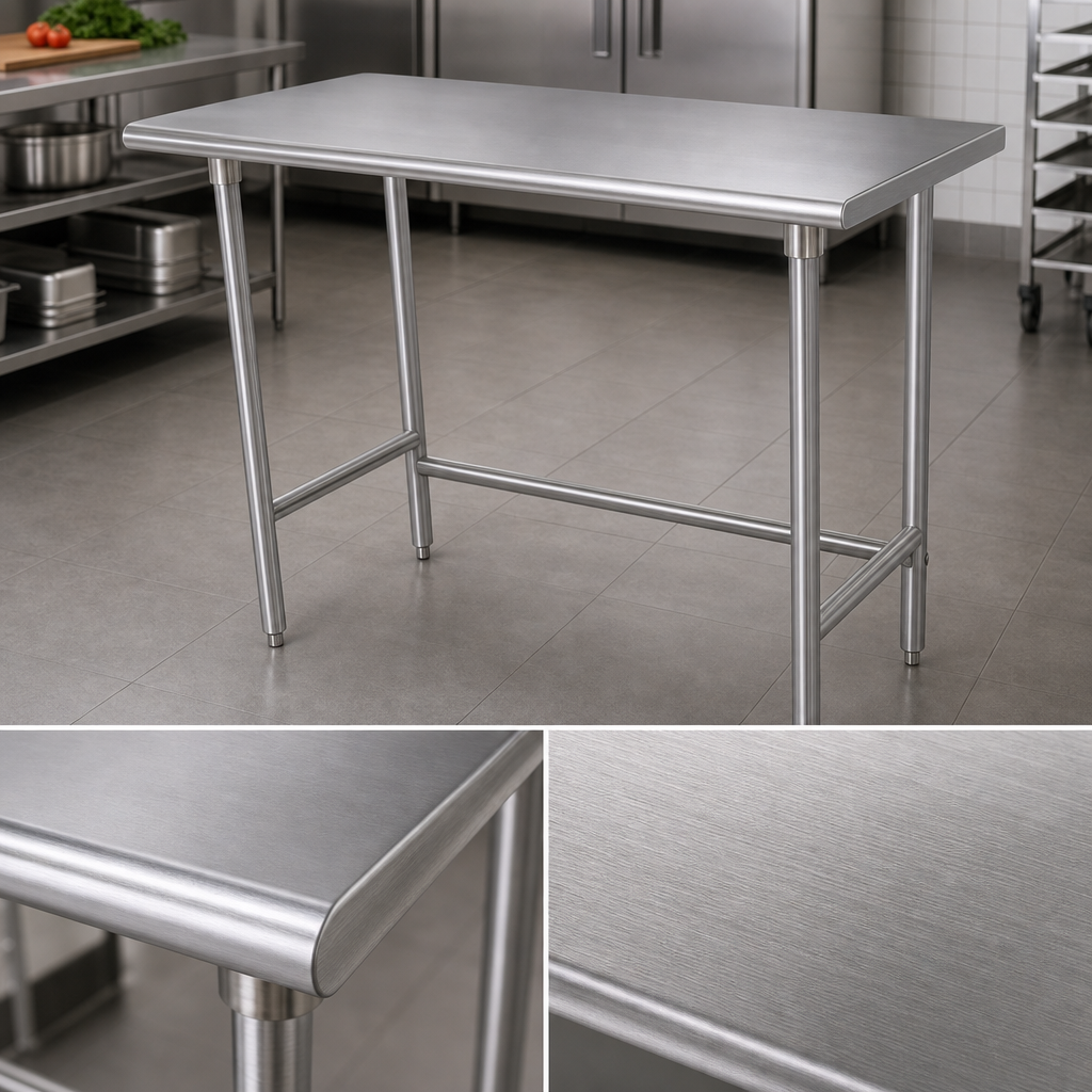 16-Gauge 304 Stainless Steel Top