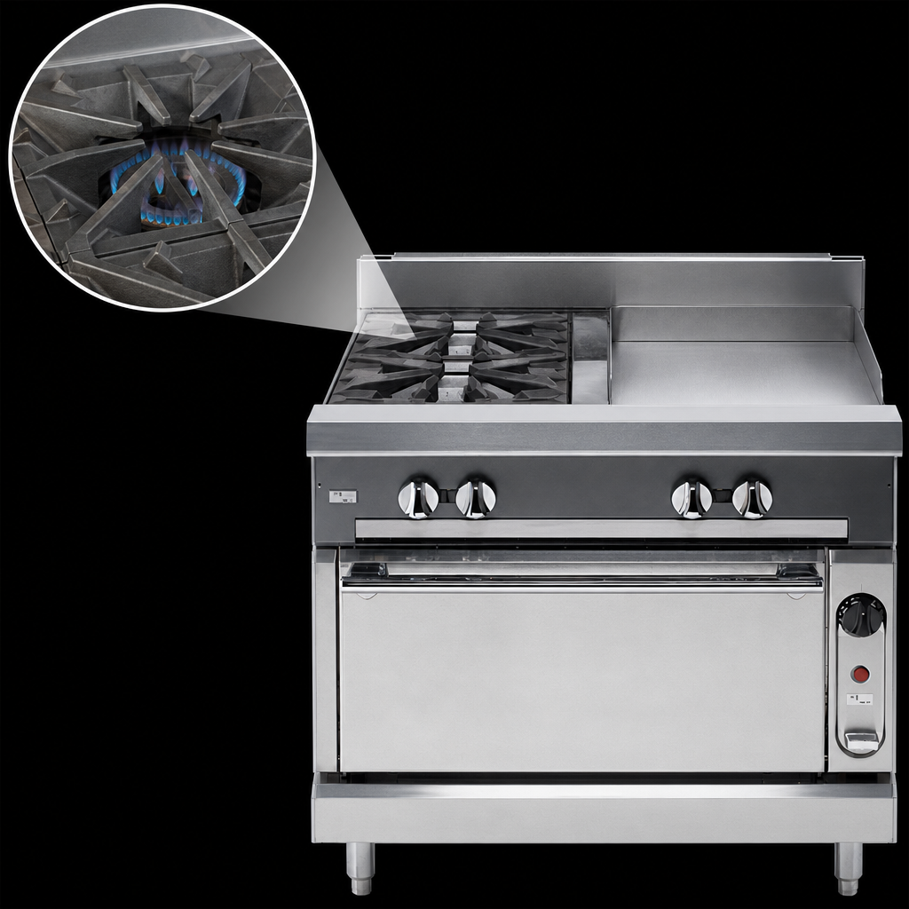 Two Open Burners