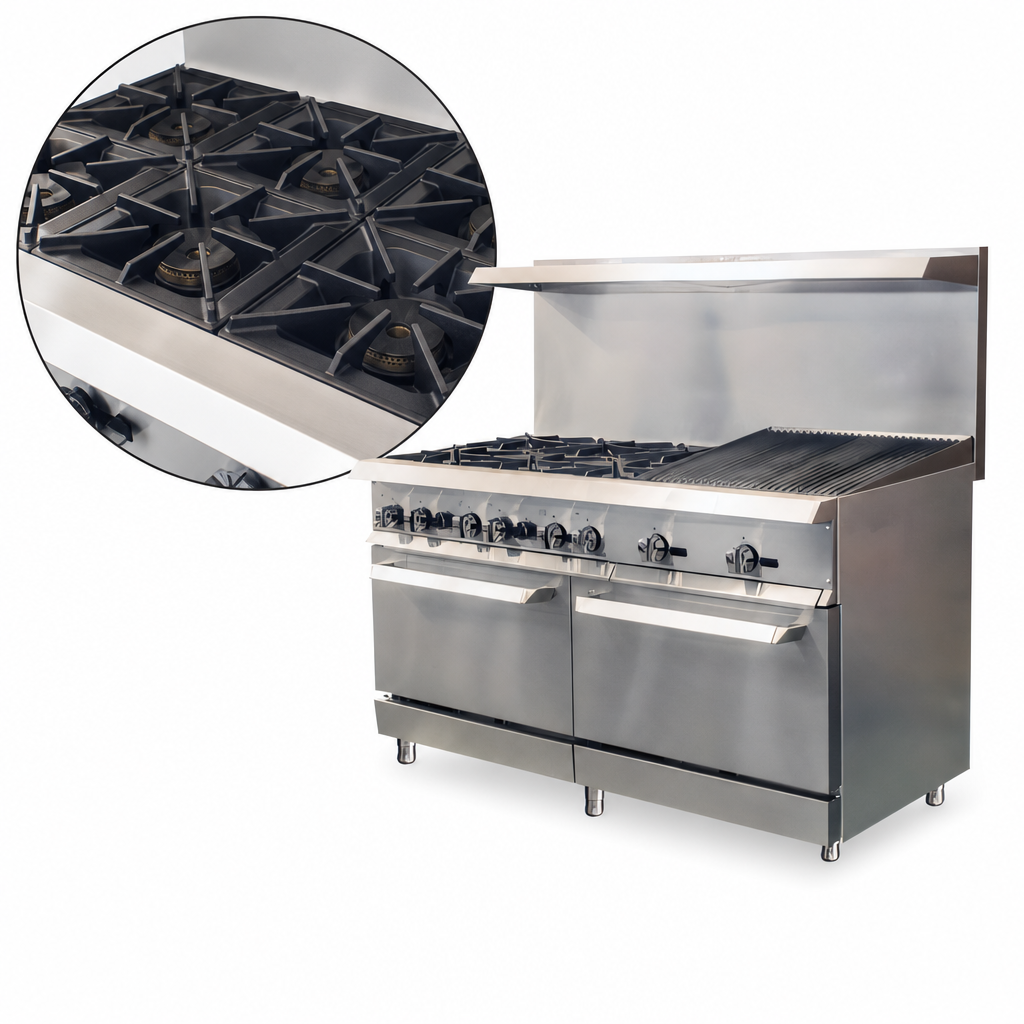 Six Open Burners