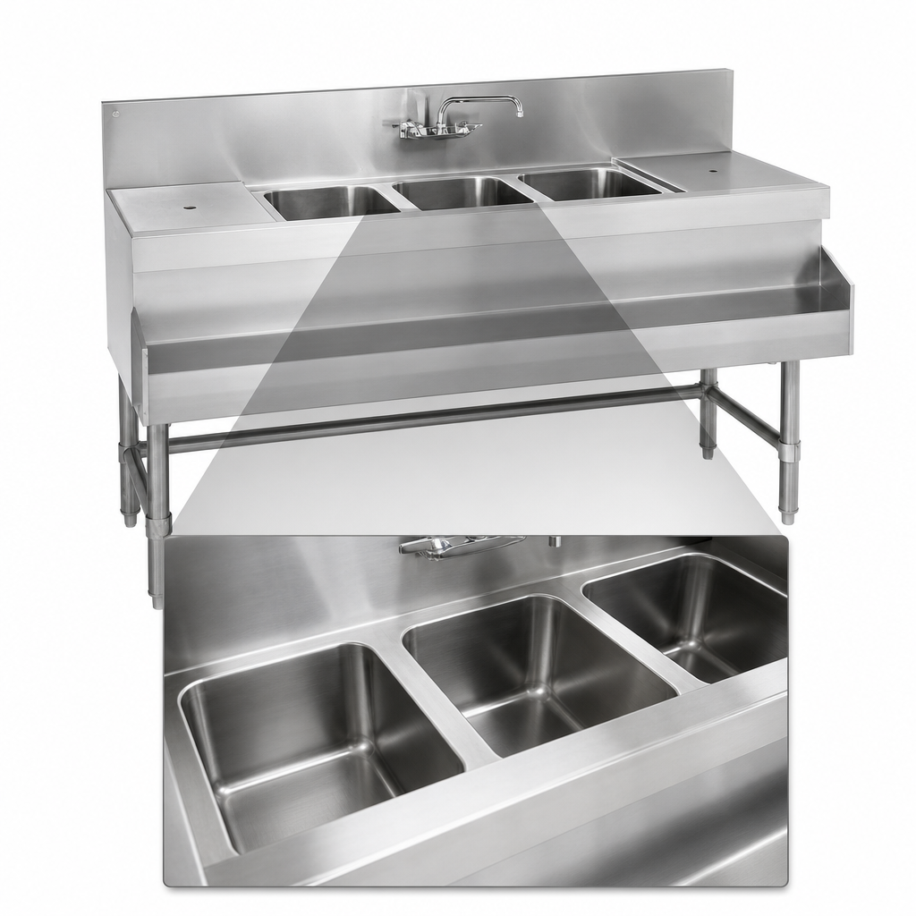 Three Compartment Sink Bowls