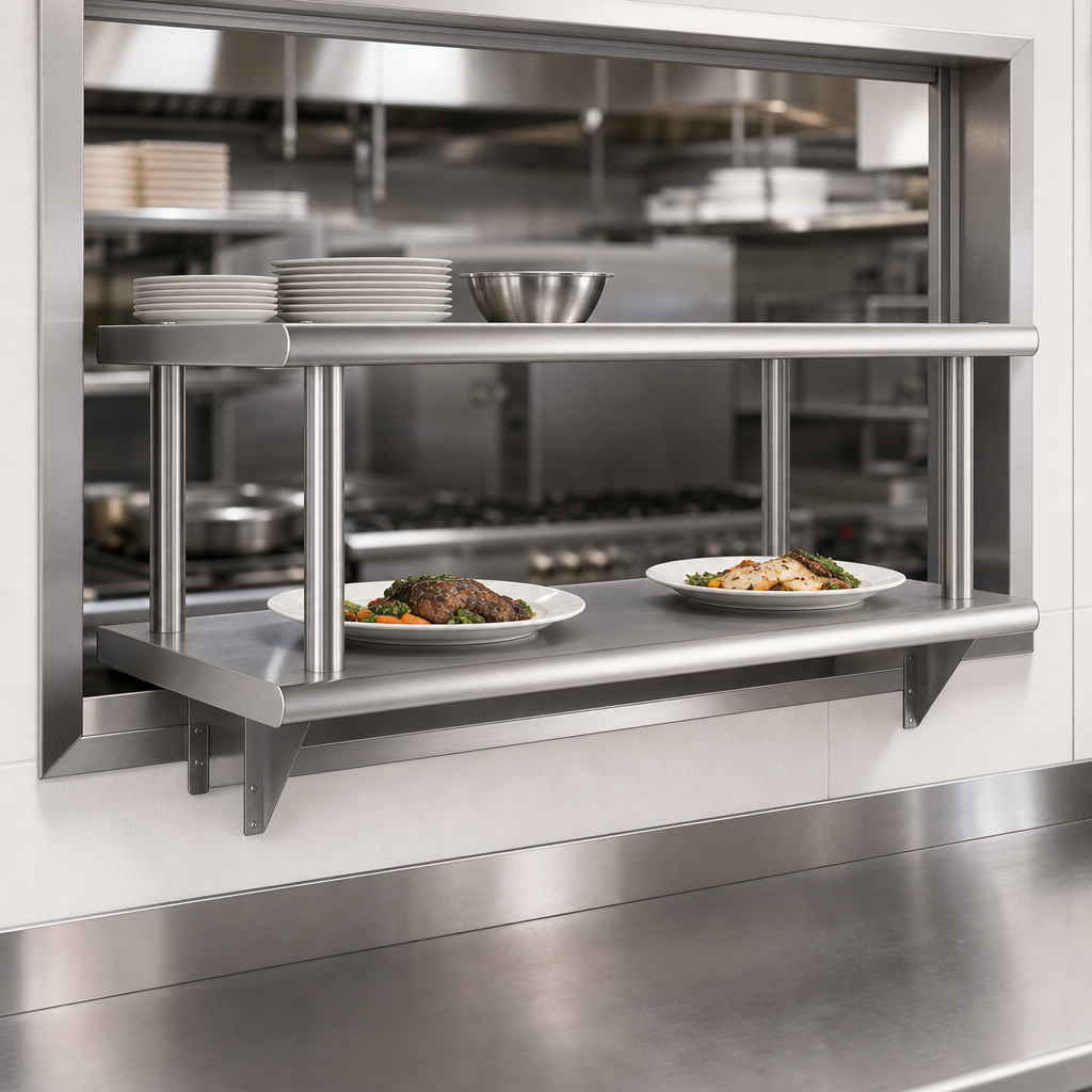 Pass-Through Shelf with Overshelf