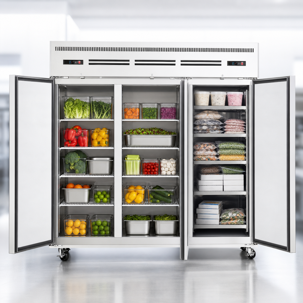 Dual-Temperature Three-Section Storage