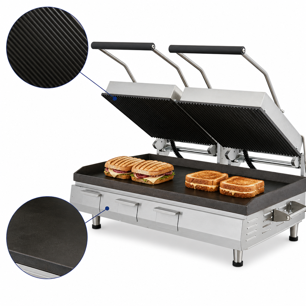 Grooved Top / Smooth Bottom Plates