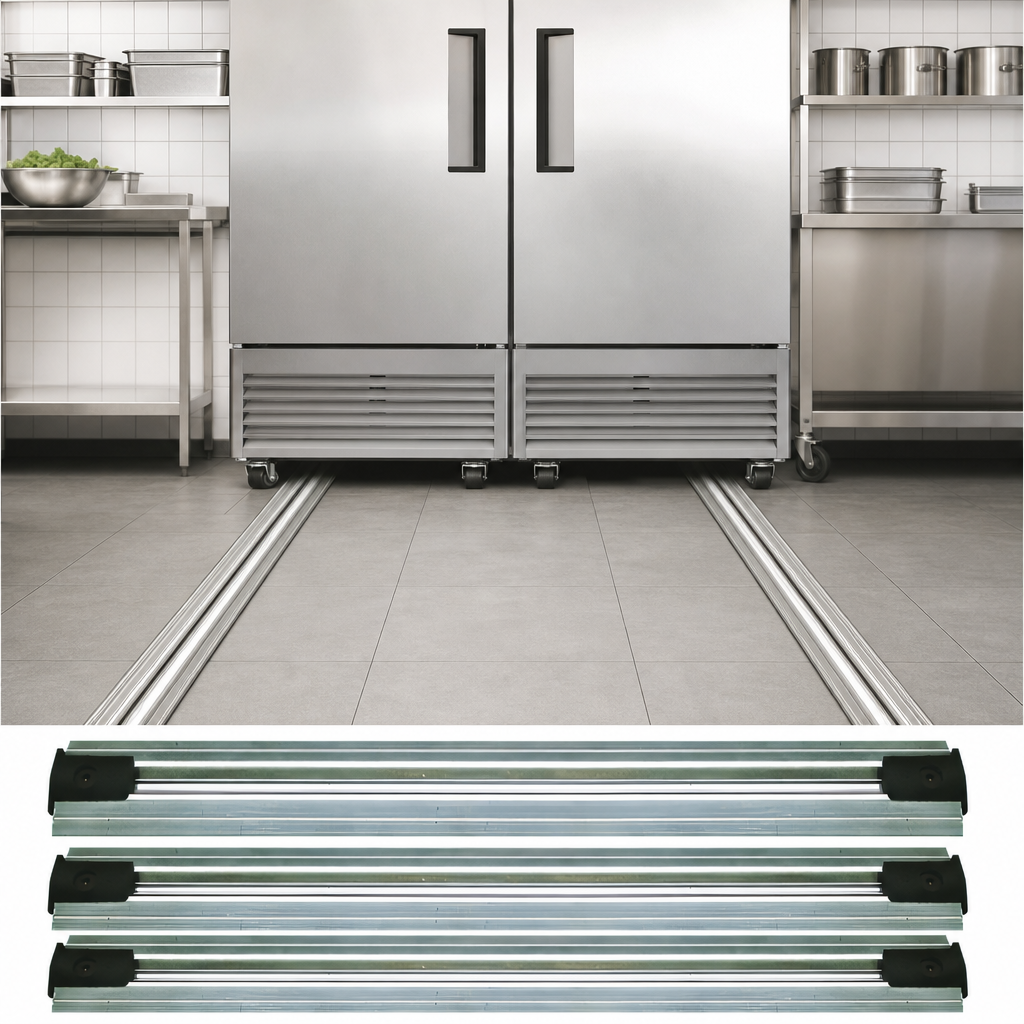 Double Unit Floor Track Kit