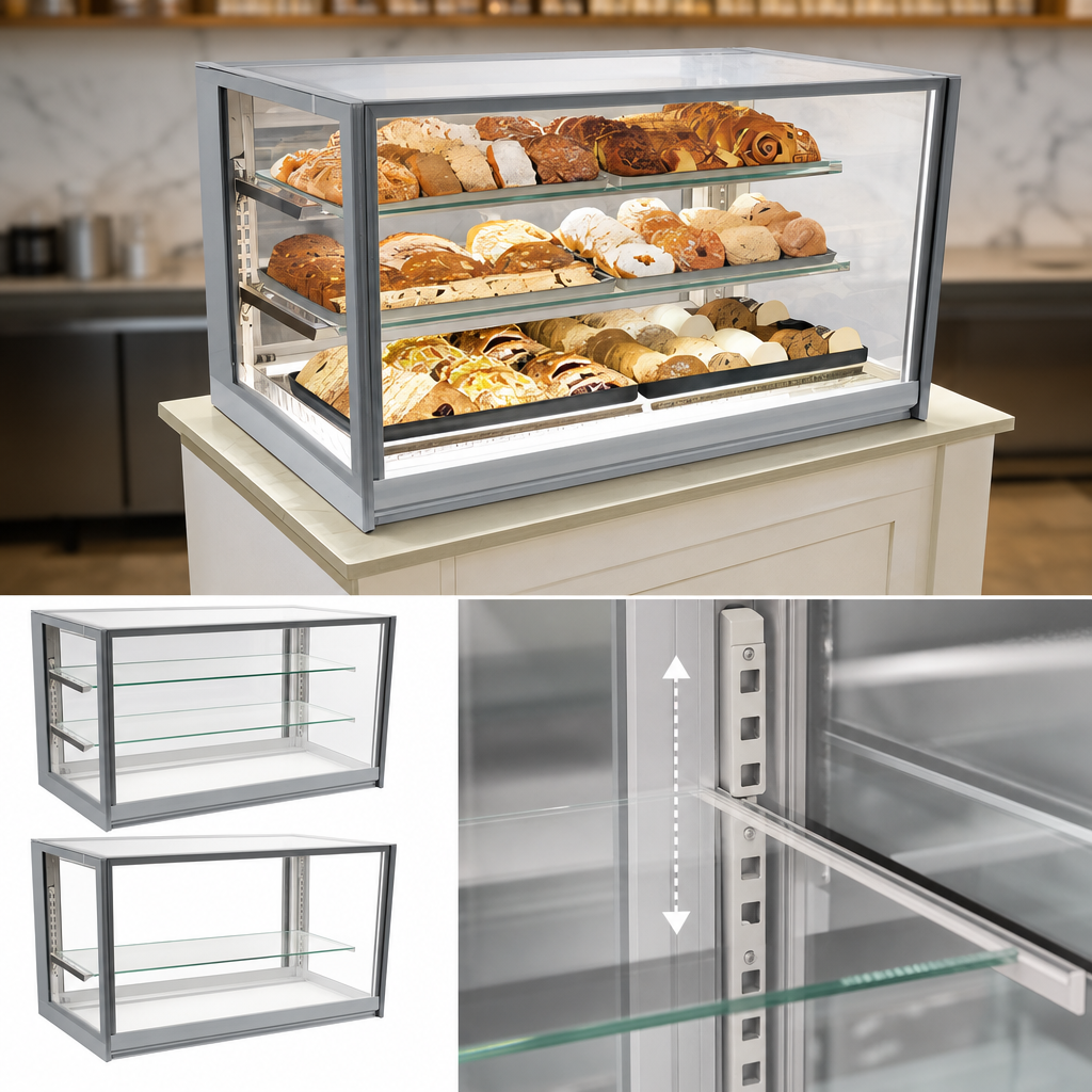 Two Adjustable Glass Shelves