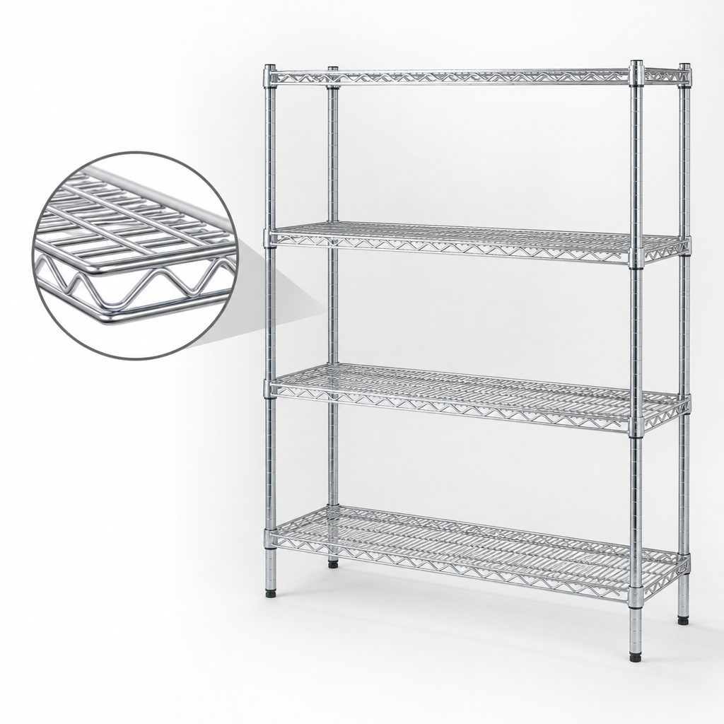 Patented QuadTruss Wire Shelves