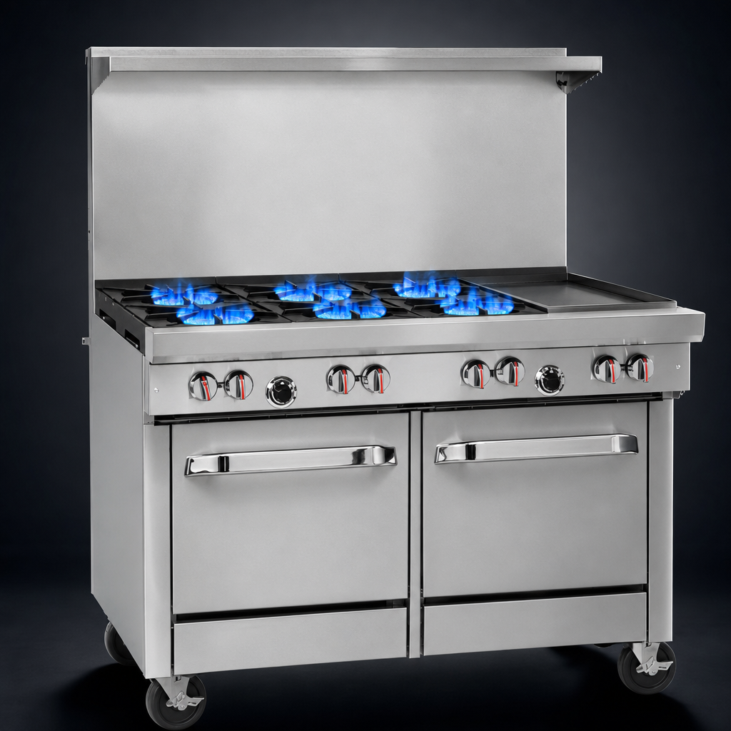 Four 28,000 BTU Open Burners