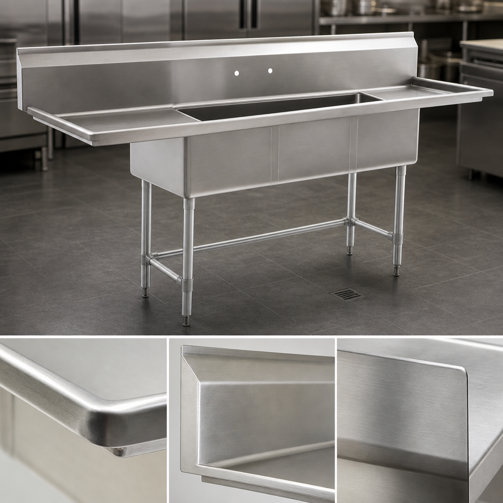 16-Gauge 304 Stainless Steel Construction