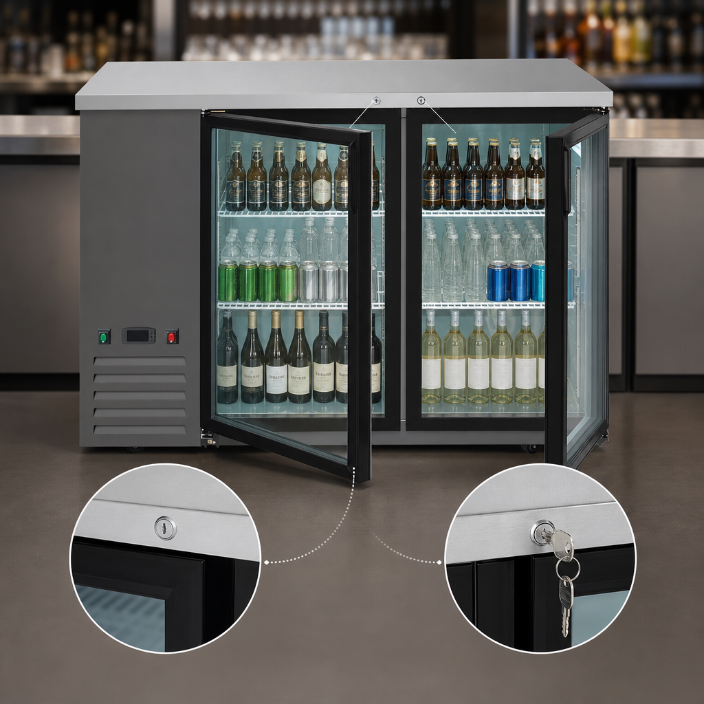 Two Locking Glass Doors