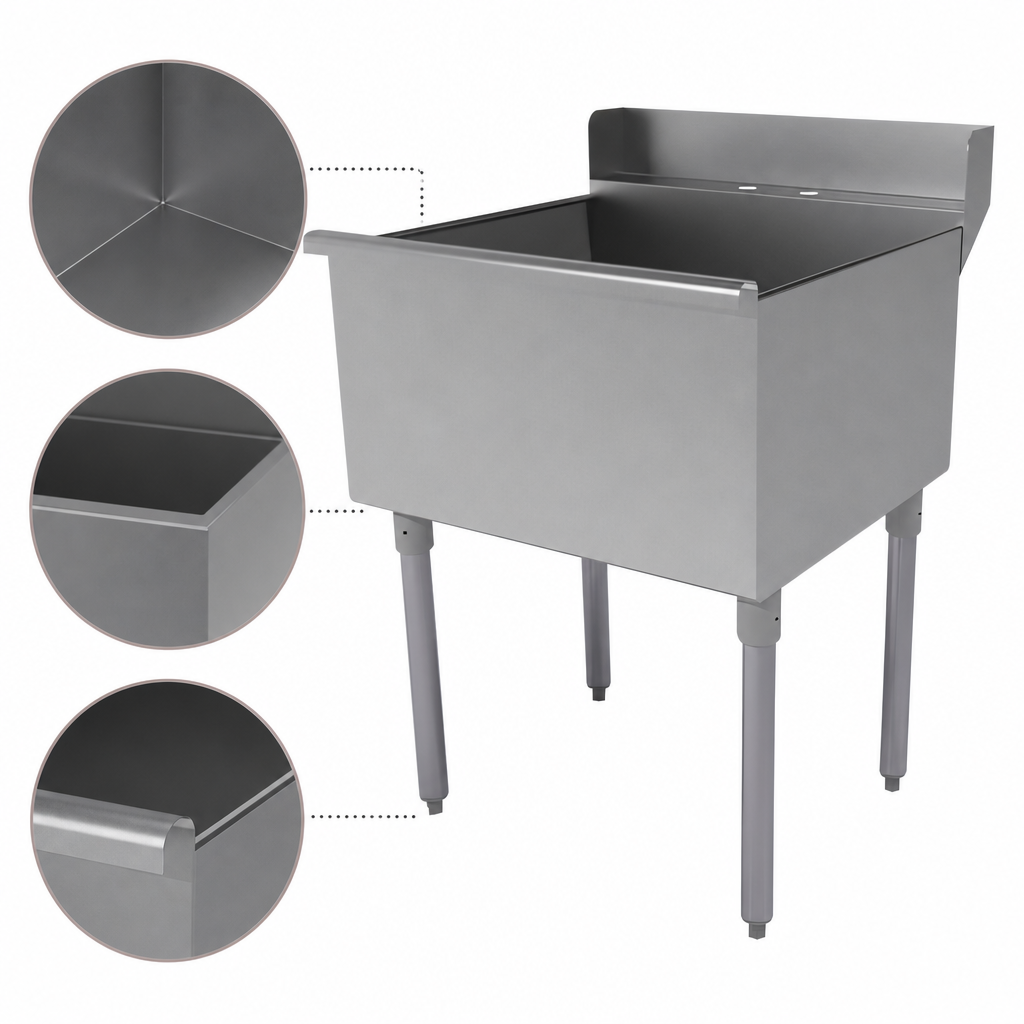 Square Corner Single-Compartment Design
