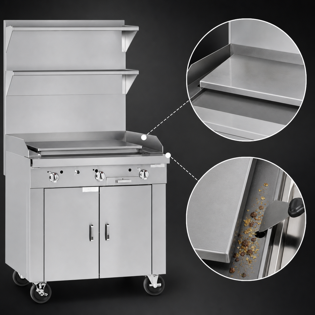 Raised Plancha Cooking Surface