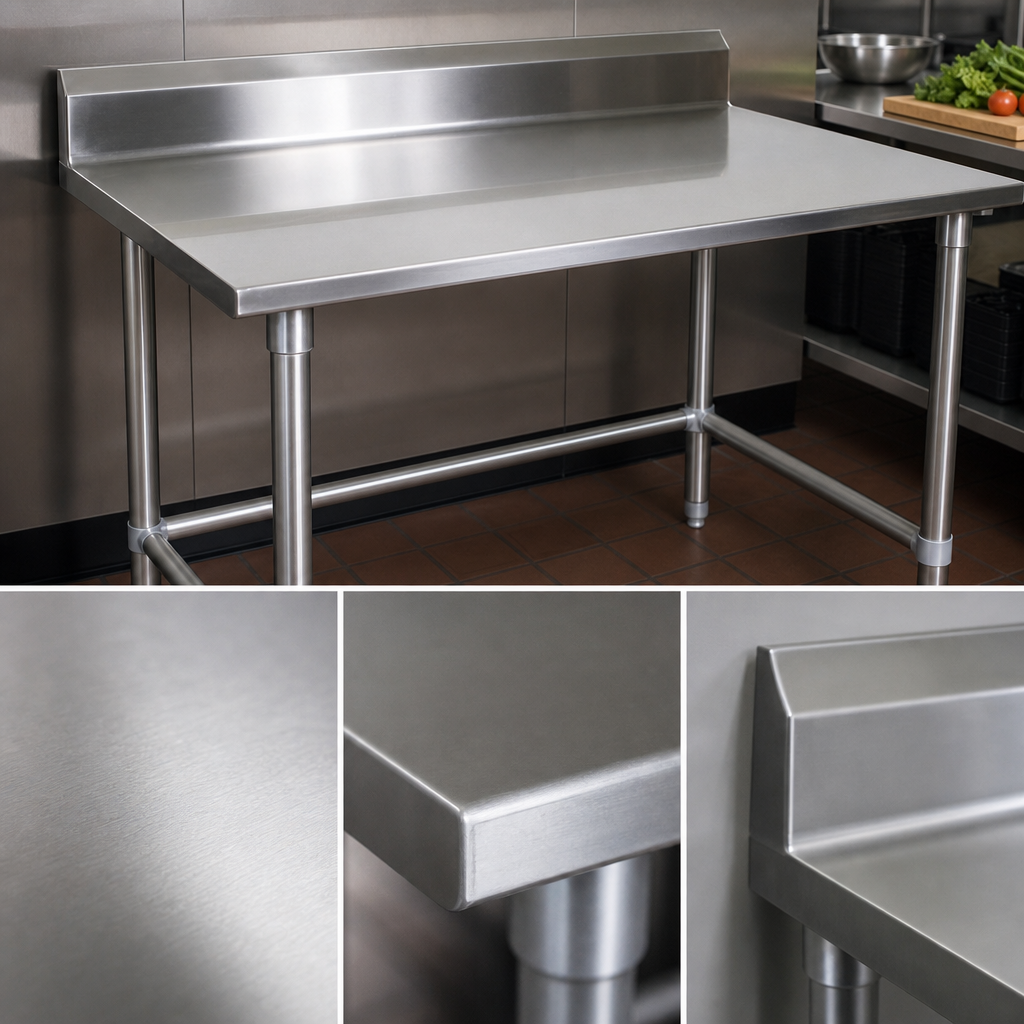 16-Gauge 300-Series Stainless Steel Top