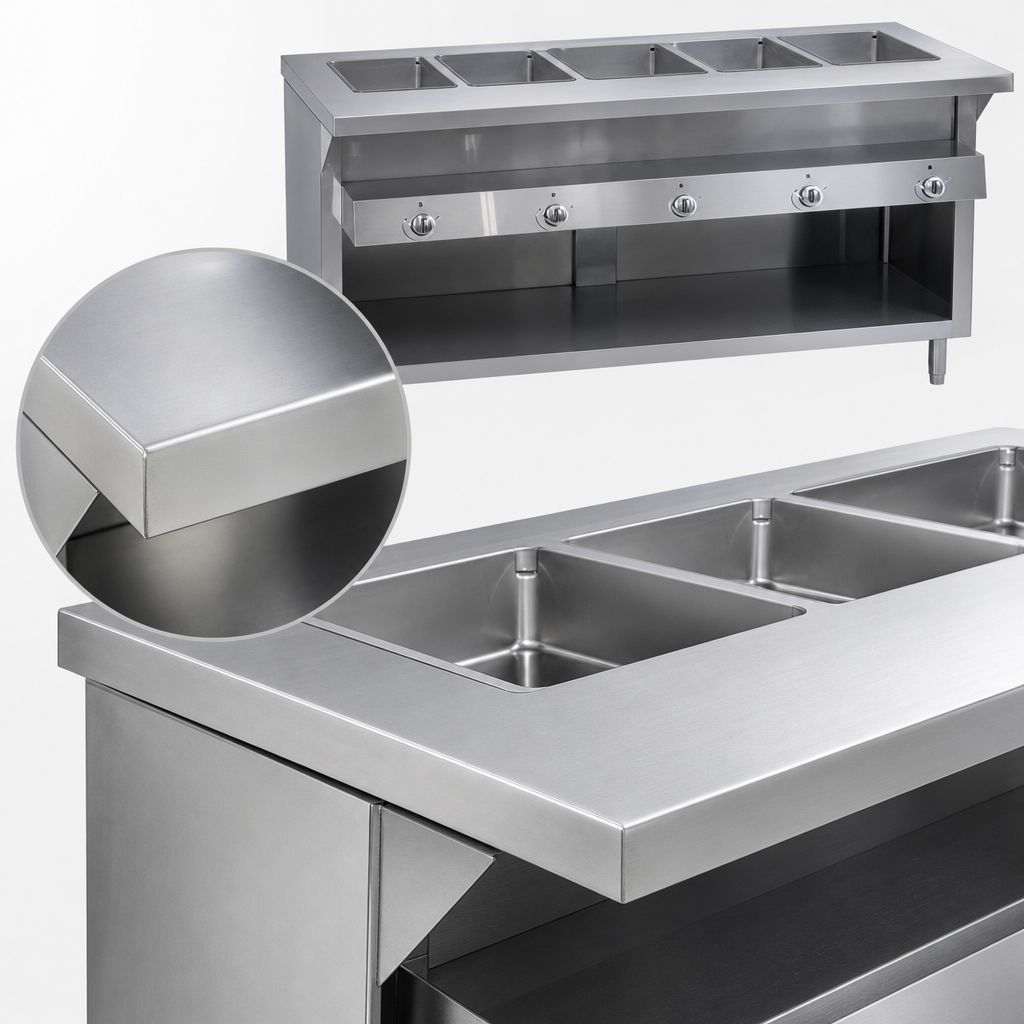 One-Piece 16 Gauge Stainless Steel Top