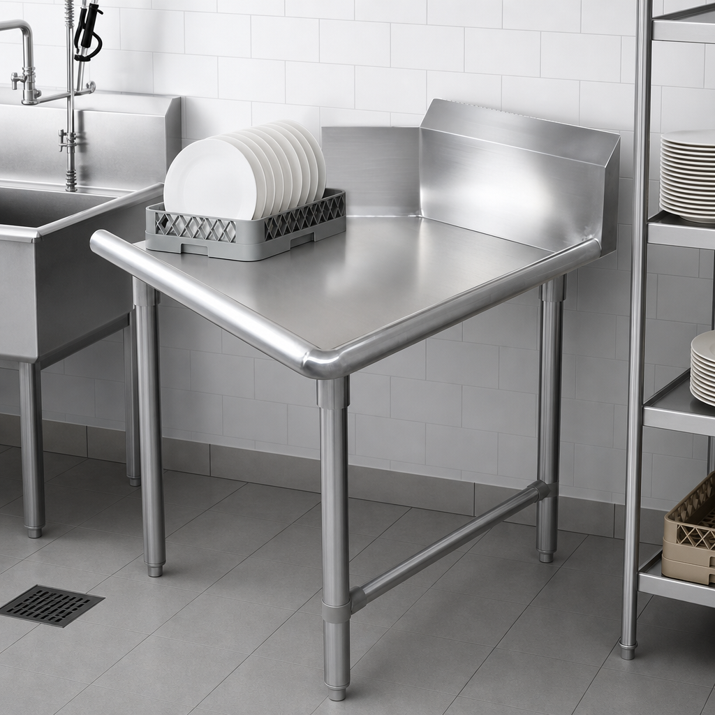 Straight Clean Dish Table