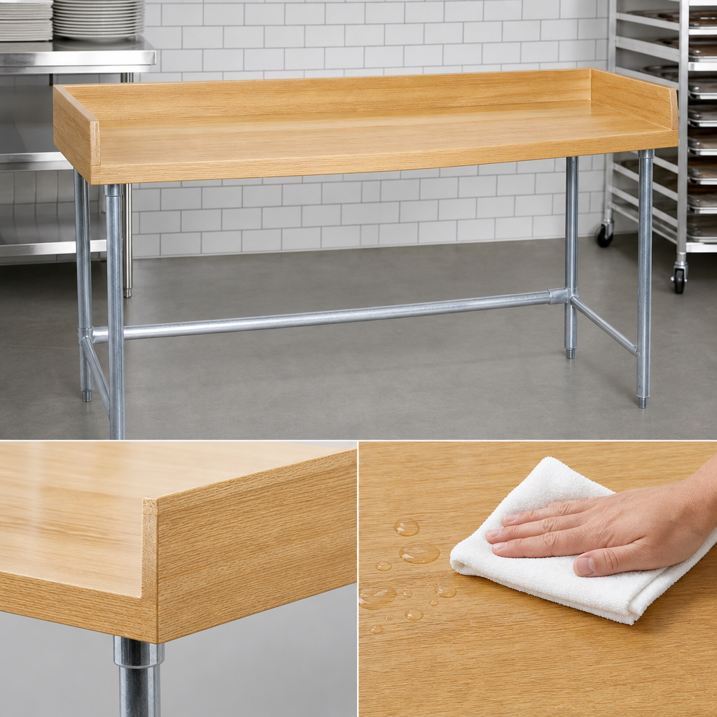 Wood Top with Protective Finish
