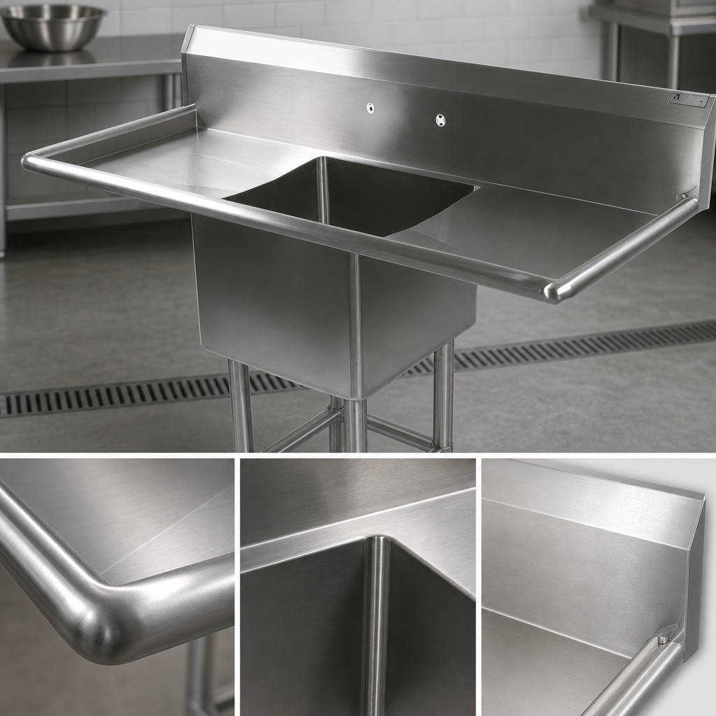16-Gauge Type 300 Stainless Steel Construction