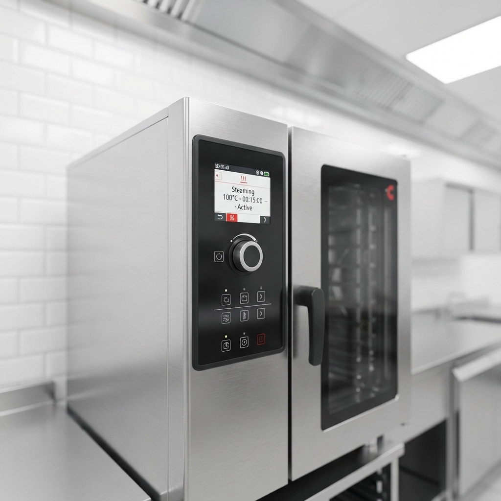 Effortlessly program precise cooking with the intuitive easyDial controls and clear digital display of this powerful combi oven.