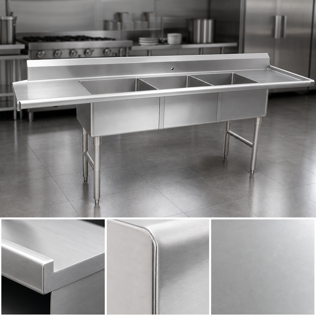 16-Gauge 304 Stainless Steel Construction