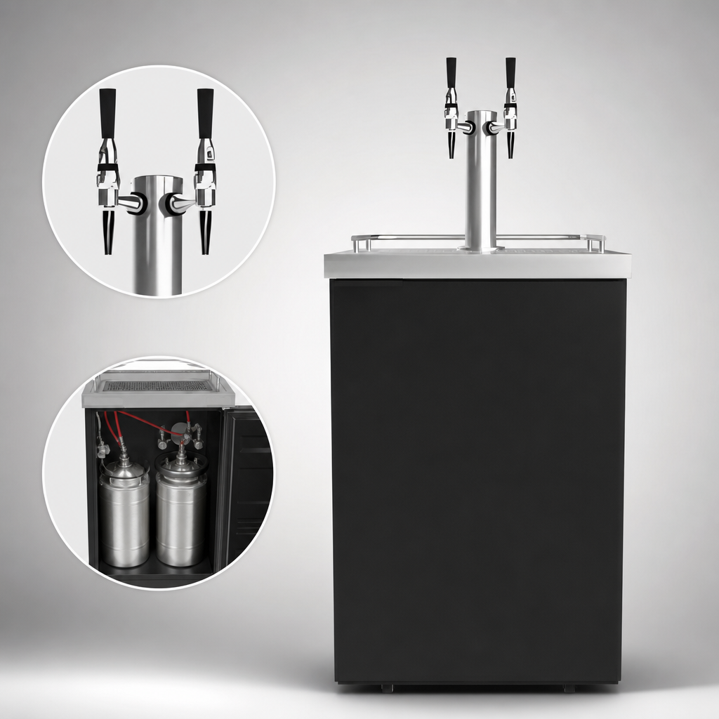 Dual-Faucet Draft Tower