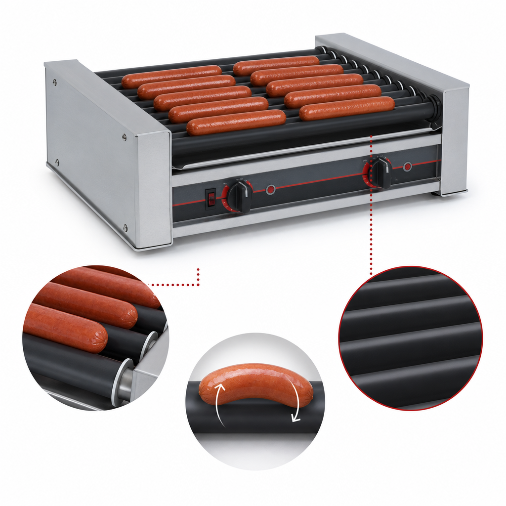Six GripsIt Coated Rollers