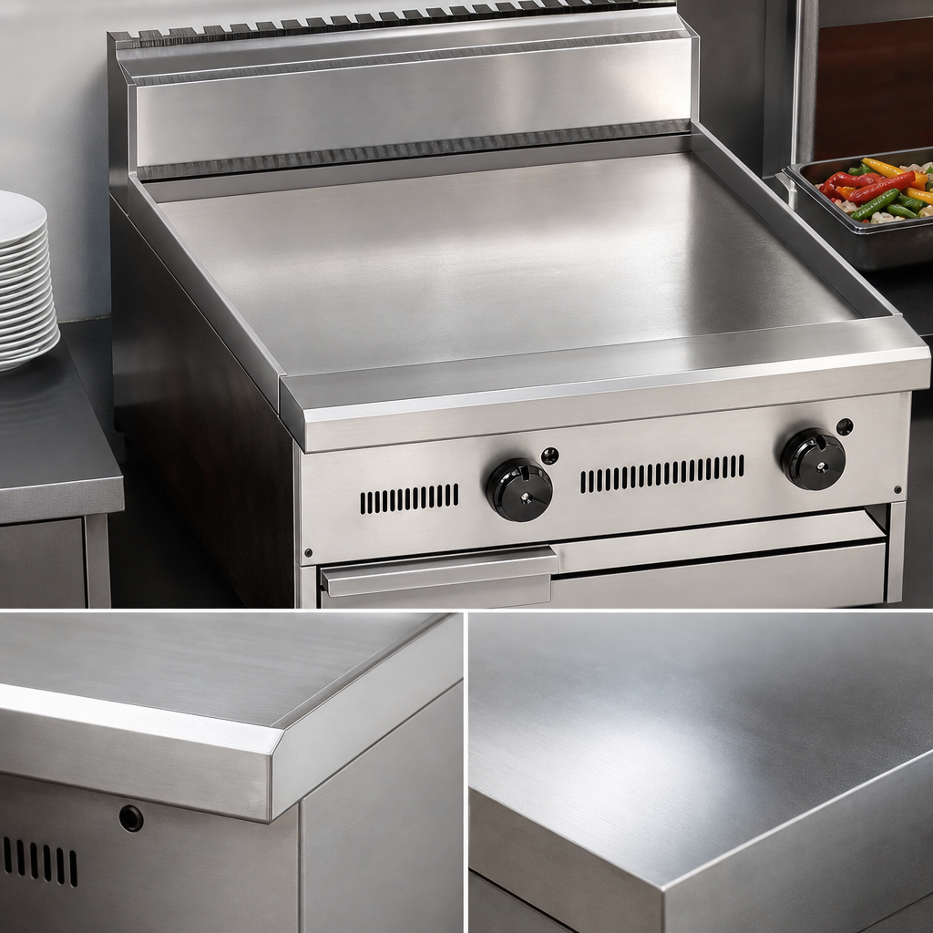 1-Inch Polished Steel Griddle Plate