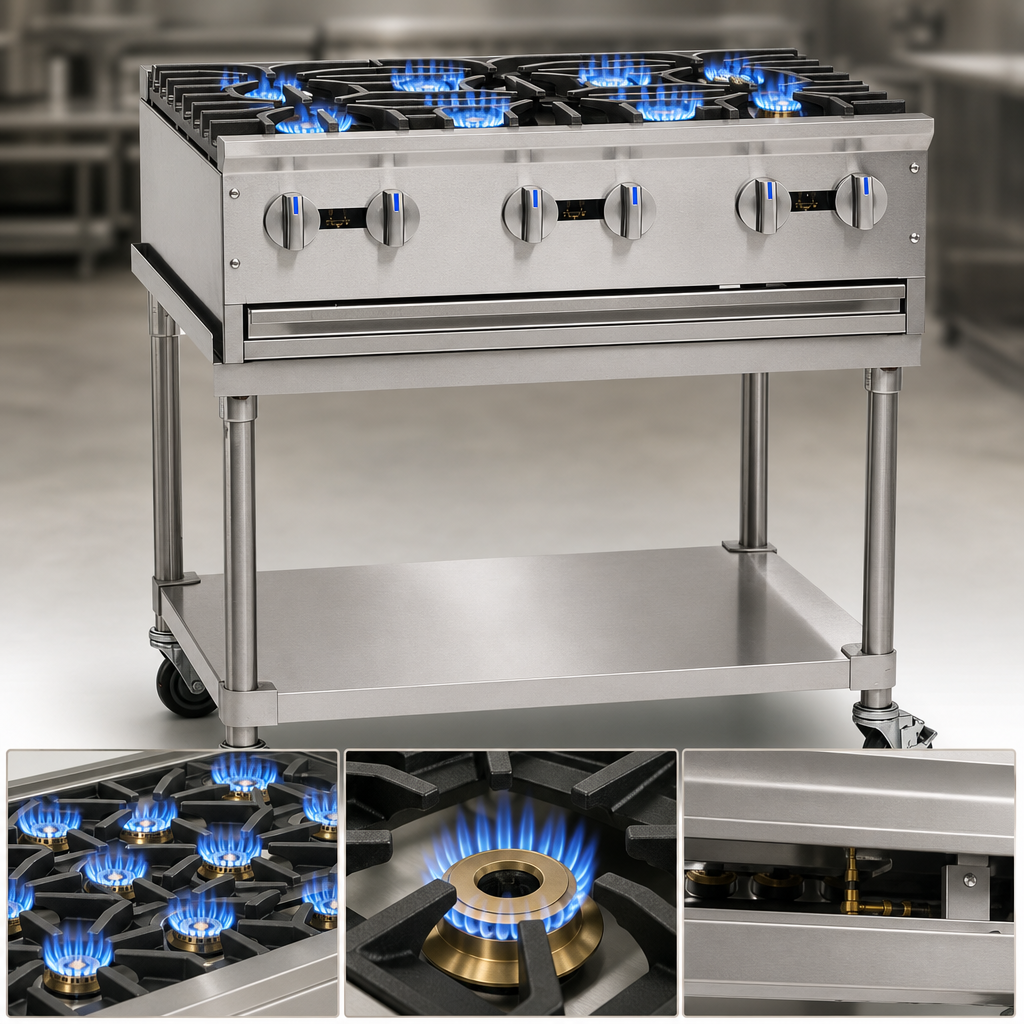 Ten Open Burners