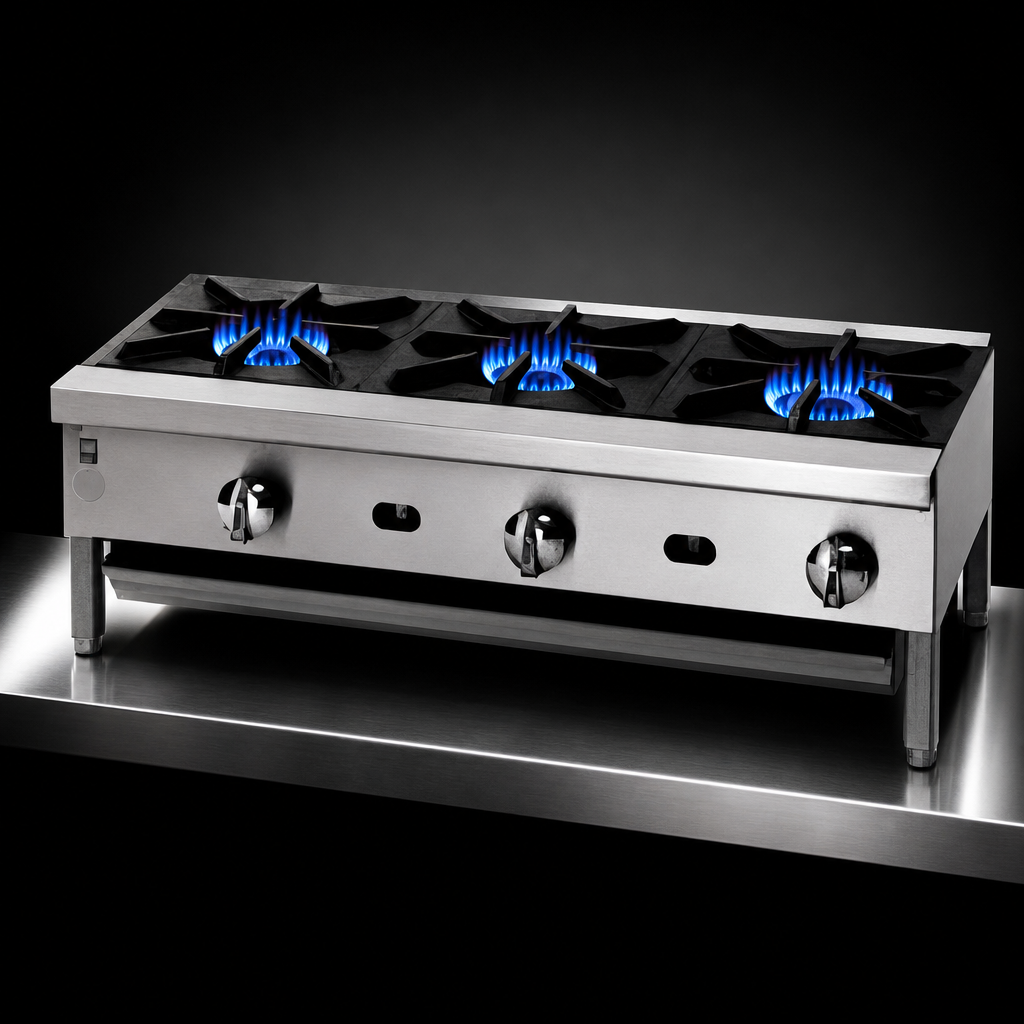 Four 27,500 BTU Burners
