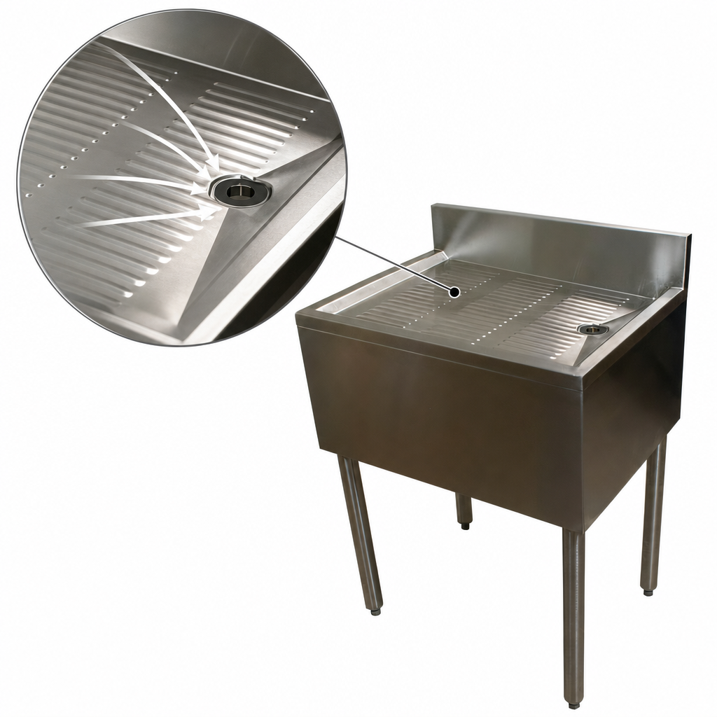 Stamped & Pitched Drainboard