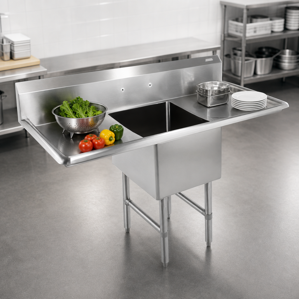 Single Compartment With Dual Drainboards