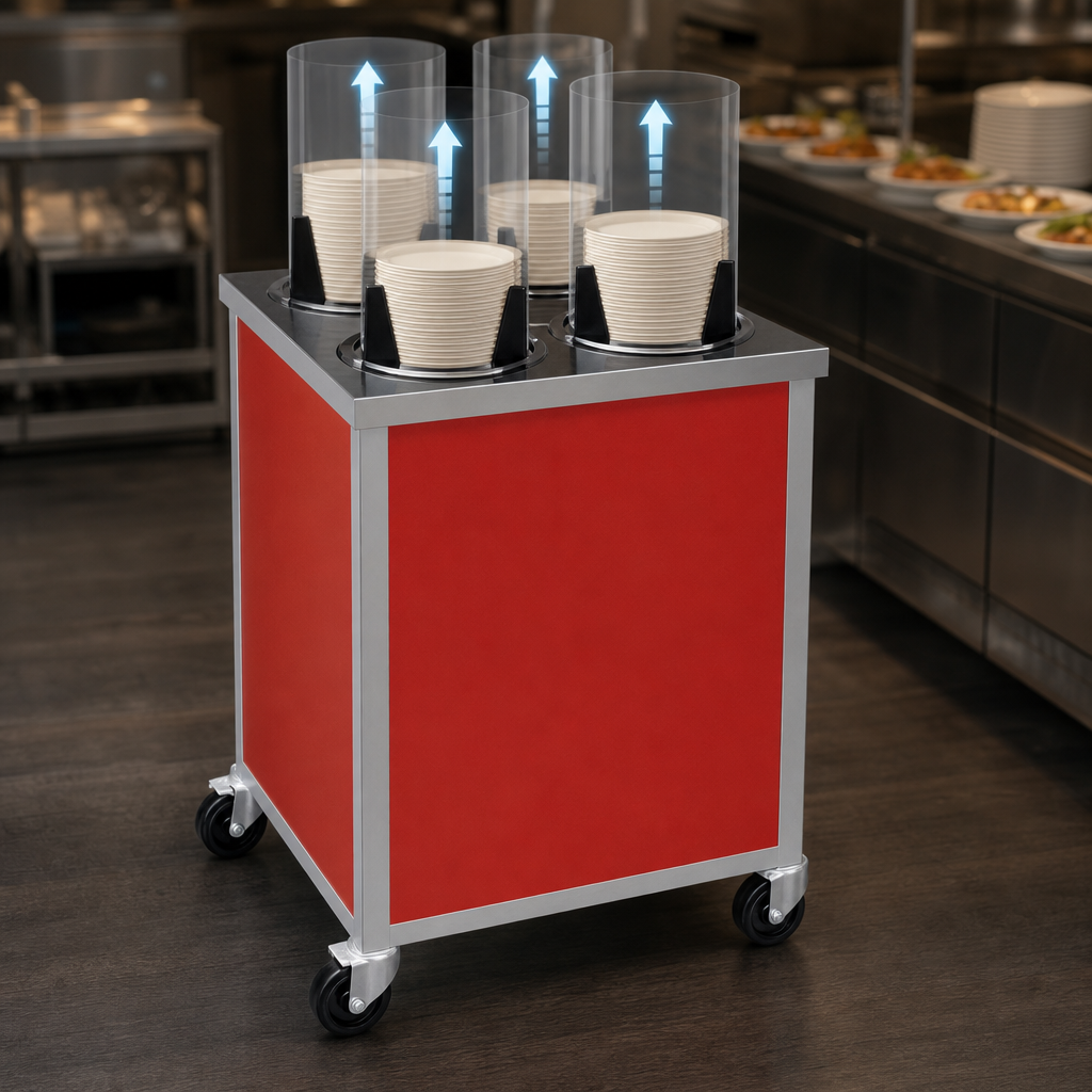 Four Self-Elevating Dispensing Tubes