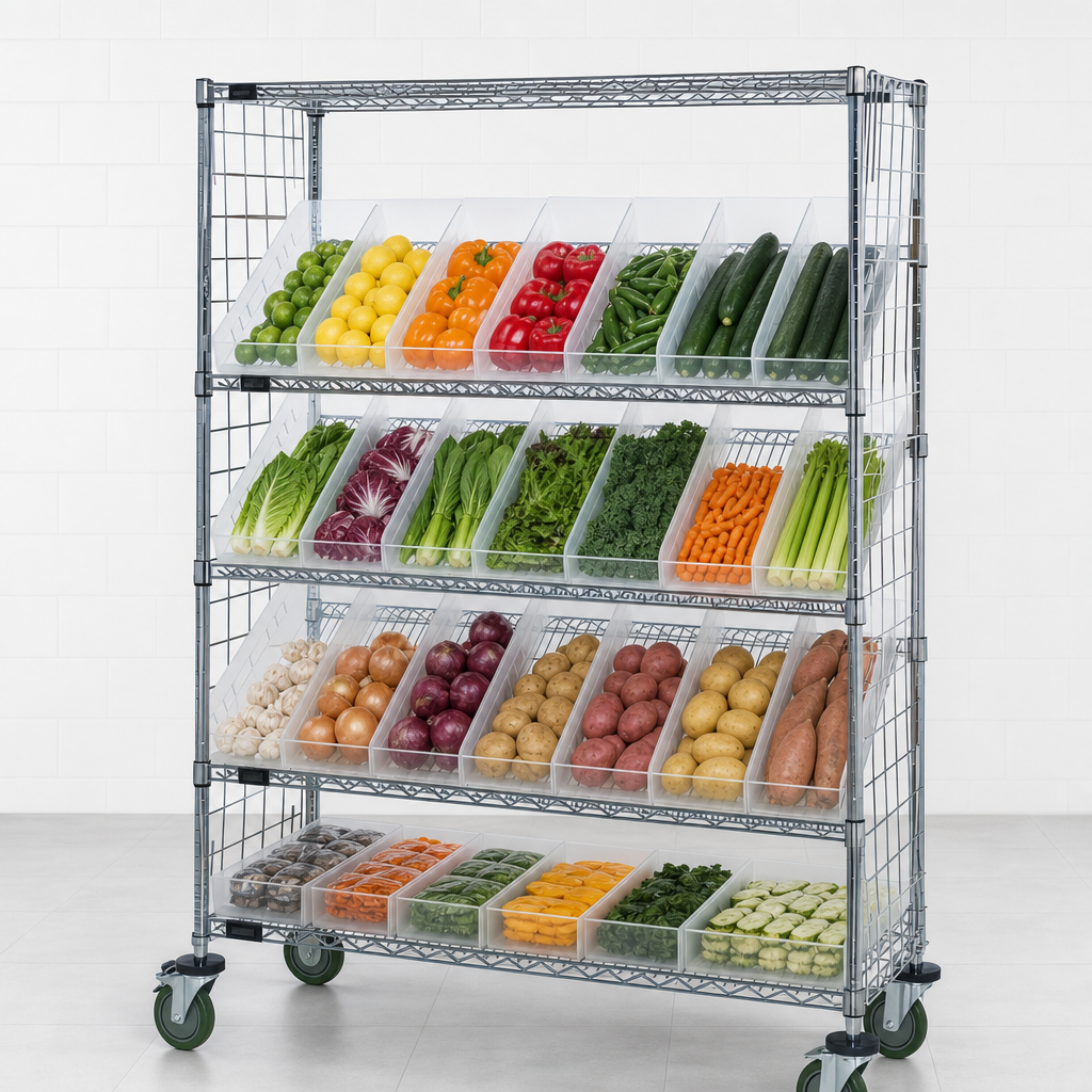 Slanted Shelf Cart Design