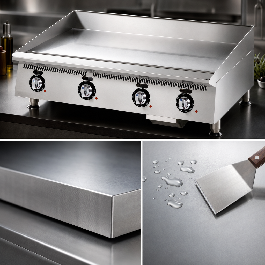 Chrome-Plated T1 Steel Griddle Plate