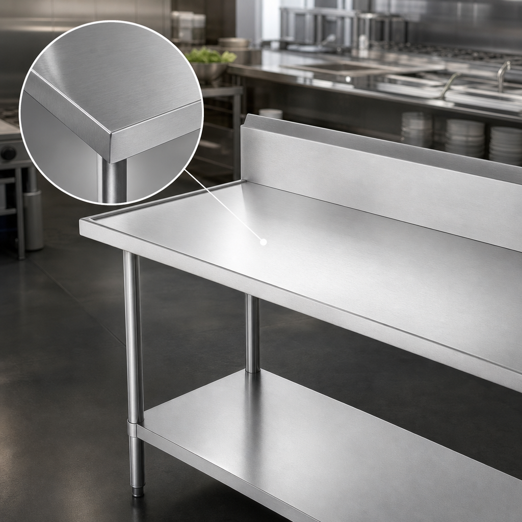 14-Gauge 304 Stainless Steel Top
