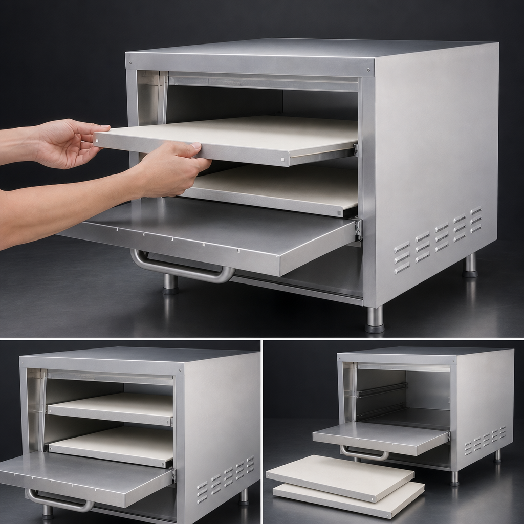 Two Removable Ceramic Hearth Shelves